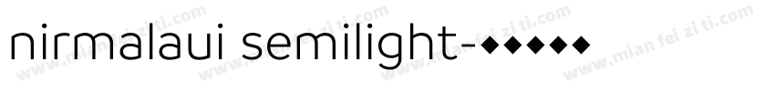 nirmalaui semilight字体转换